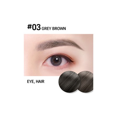 Natural Drawing Eyebrow Pencil #03 Grey Brown, Карандаш для бровей