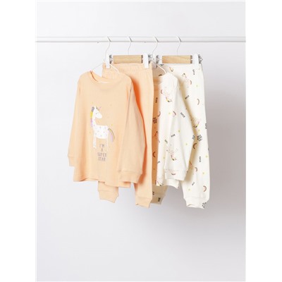 PACK DE 2 CONJUNTOS DE PIJAMAS COMBINADOS