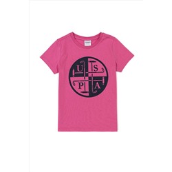 Erkek Çocuk Pembe Bisiklet Yaka Tişört
