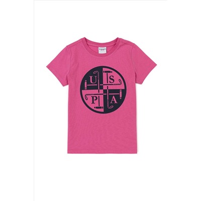 Erkek Çocuk Pembe Bisiklet Yaka Tişört