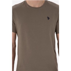 Erkek Regular Fit Bisiklet Yaka Vizon Basic Tişört