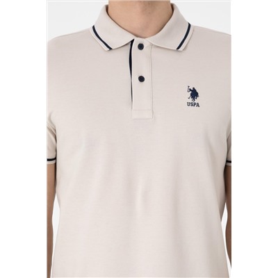 Erkek Slim Fit Polo Yaka Taş Basic Tişört