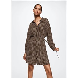 Vestido camisero estampado -  Mujer | MANGO OUTLET España