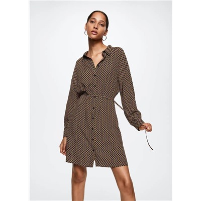 Vestido camisero estampado -  Mujer | MANGO OUTLET España