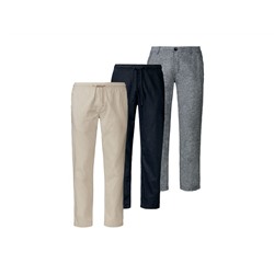 LIVERGY® Leinenhose Herren, seitliche Eingrifftaschen und Gesäßtaschen, angenehm leicht