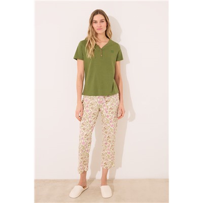 Camiseta lisa manga corta 100% algodón verde