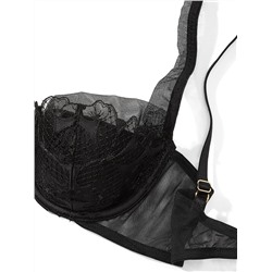 VERY SEXY Satin Ziggy Glam Floral Embroidery Lightly Lined Balconette Bra
