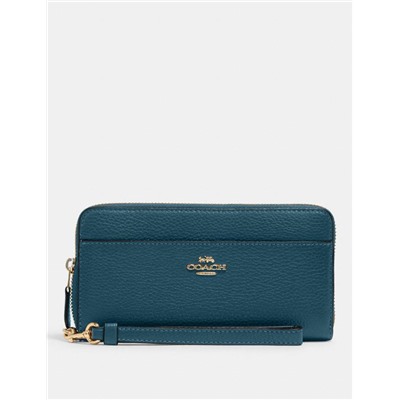 Accordion Zip Wallet With Wristlet Strap