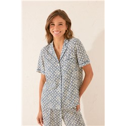 Pijama camisero estampado sello