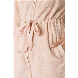 Bata midi polar flores naranja