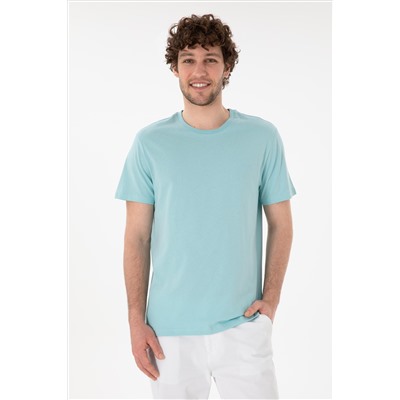Erkek Regular Fit Bisiklet Yaka Aqua Basic Tişört