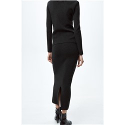KNIT MIDI SKIRT