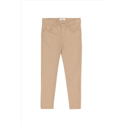 Kız Çocuk Camel Kanvas Pantolon