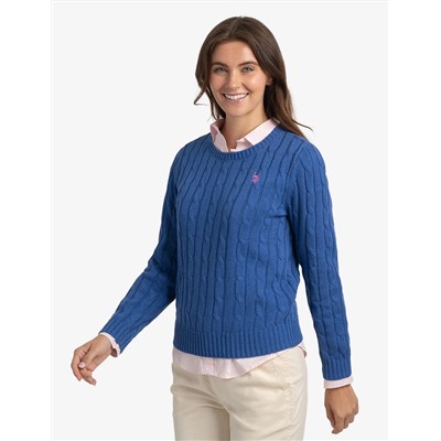 CABLE CREW NECK SWEATER