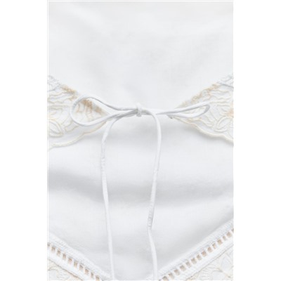 EMBROIDERED STRAPLESS TOP