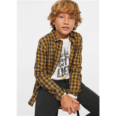 Camisa algodón cuadros -  Niño | MANGO OUTLET España