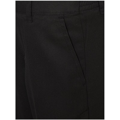 Black Half Elastic Boys School Trouser 5 Pack