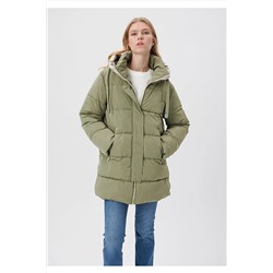 MaviKapüşonlu Haki Şişme Mont Regular Fit / Normal Kesim 1110150-71818