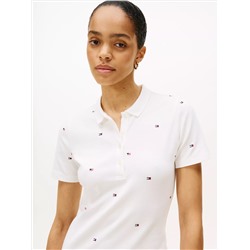 Allover Flag  Slim Stretch Polo Dress