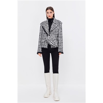 Chaqueta de lana Blanco y negro