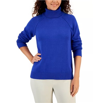 KAREN SCOTT Women's Cotton Turtleneck Sweater, Created for Macy's