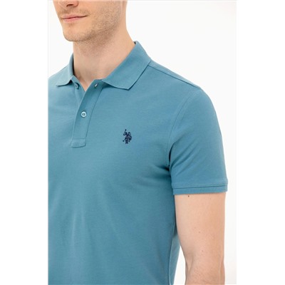 Erkek Koyu Mint Basic Polo Yaka Tişört