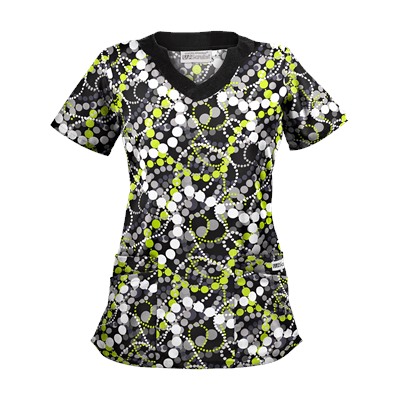 UA Mardi Gras Granite Print Scrub Top
