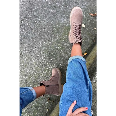 Bambi Vizon Süet Kadın Bot & Bootie K02669744002