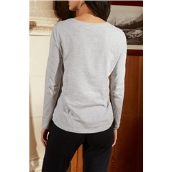 Camiseta Aline Gris jaspeado