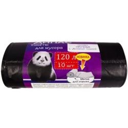 Пакет мусорный 120л 10шт 52гр (Дипас) 70х110см 40мкм ПВД (15ту)