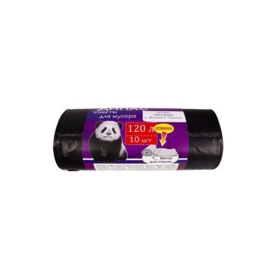 Пакет мусорный 120л 10шт 52гр (Дипас) 70х110см 40мкм ПВД (15ту)