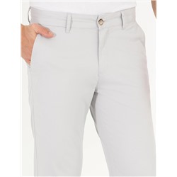 Açık Gri Regular Fit Kanvas Pantolon