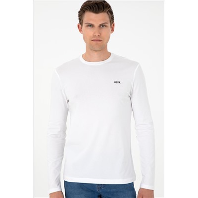 Erkek Beyaz Basic Sweatshirt