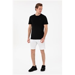 Erkek Regular Fit Bisiklet Yaka Siyah Basic Tişört