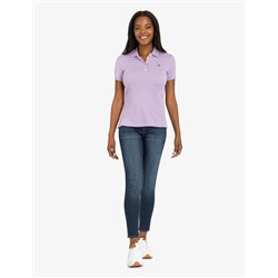 SOLID INTERLOCK HEATHER POLO SHIRT