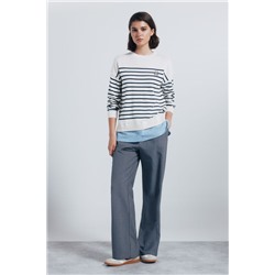 Jersey rayas combinado detalle bordado
