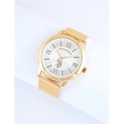 HIS AND HERS GOLD MESH STRAP WATCH SET