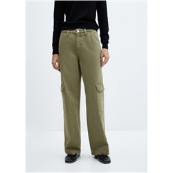 Jeans wideleg cargo