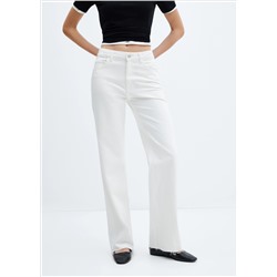 Jeans wideleg tiro medio