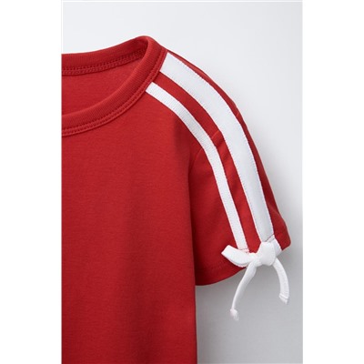 T-SHIRT WITH RIBBON TIES