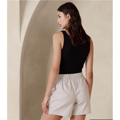 Linen-Blend Easy Short