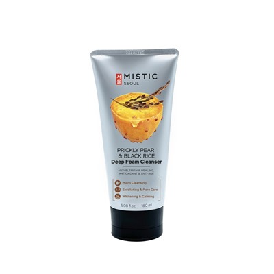MISTIC RICKLY PEAR &amp; BLACK RICE Deep Foam Cleanser Глубокоочищающая пенка для умывания c экстрактом черного риса и опунции 180мл