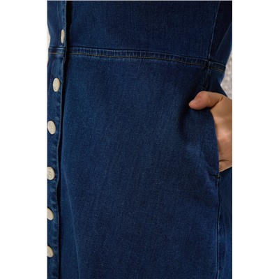 Mavi Belden Açılan/Skater V Yaka Denim Elbise TBBSS23AH00078