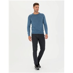 Antrasit Slim Fit Kanvas Pantolon