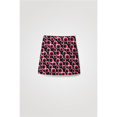 Minifalda slim círculos