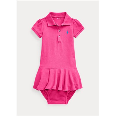 Baby Girl Piqué Polo Dress & Bloomer