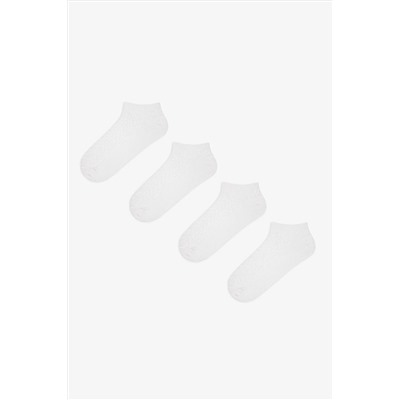 Penti, 4 Çift Pamuklu Kendinden Zigzag Desenli Patik Çorap