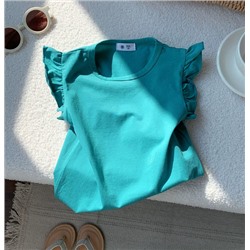 Хлопковая футболка с коротким рукавом