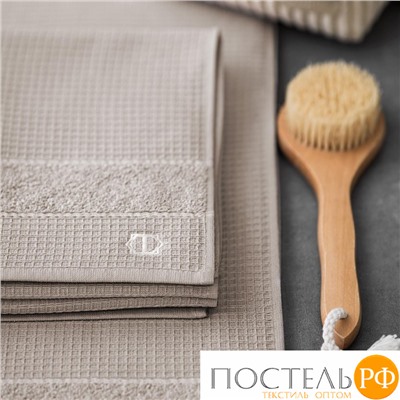 TOGAS САУНЕРС беж Полотенце 70х140, 1 пр., вафля/махра, 100% хлопок, 450 г/м2