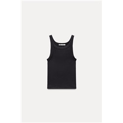 RIBBED HALTER CROP TOP